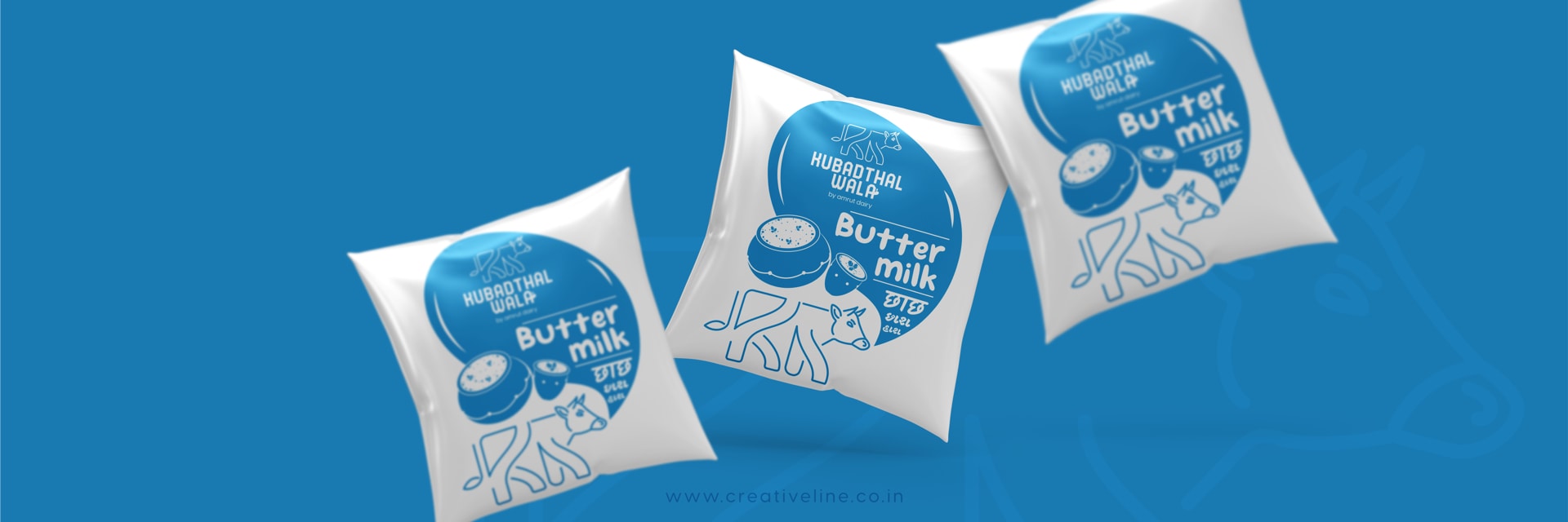 dairy buttermilk milk dahi Brand packaging Design Agency Creativeline Gandhinagar ahmedabad
