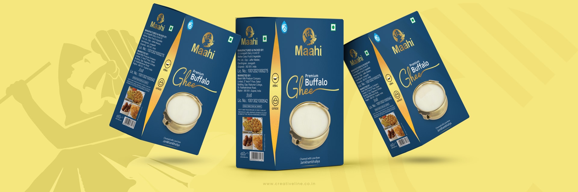 ghee Brand packaging Design Agency Creativeline Gandhinagar ahmedabad