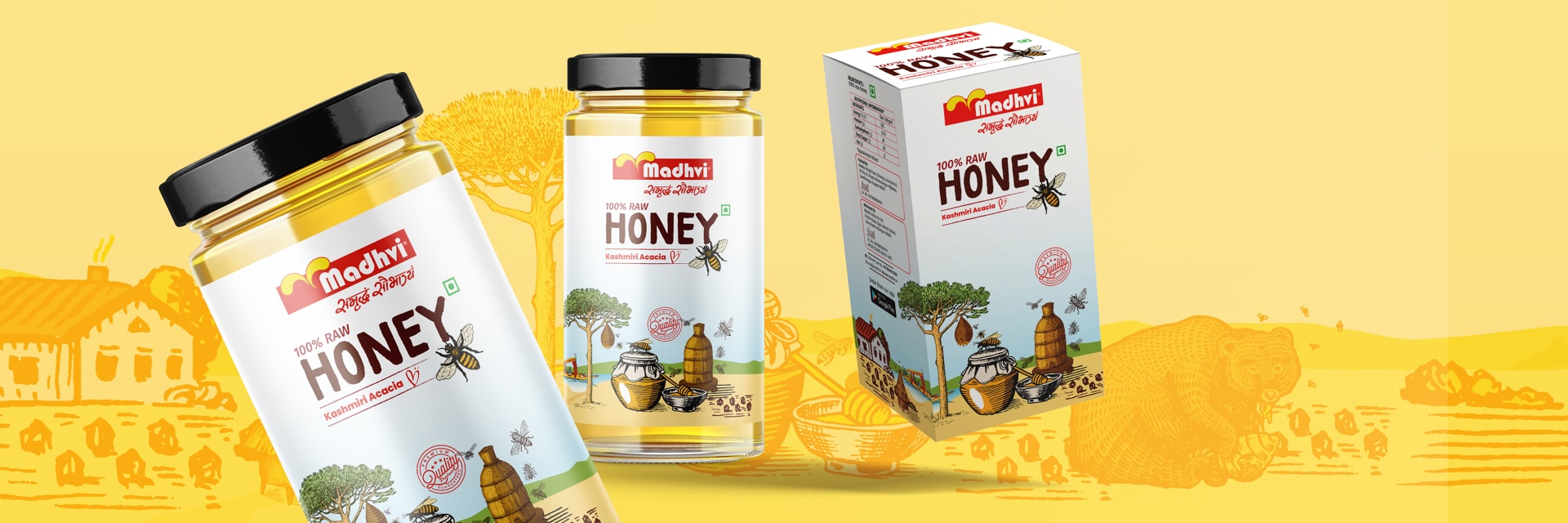 honey Brand packaging Design Agency Creativeline Gandhinagar ahmedabad