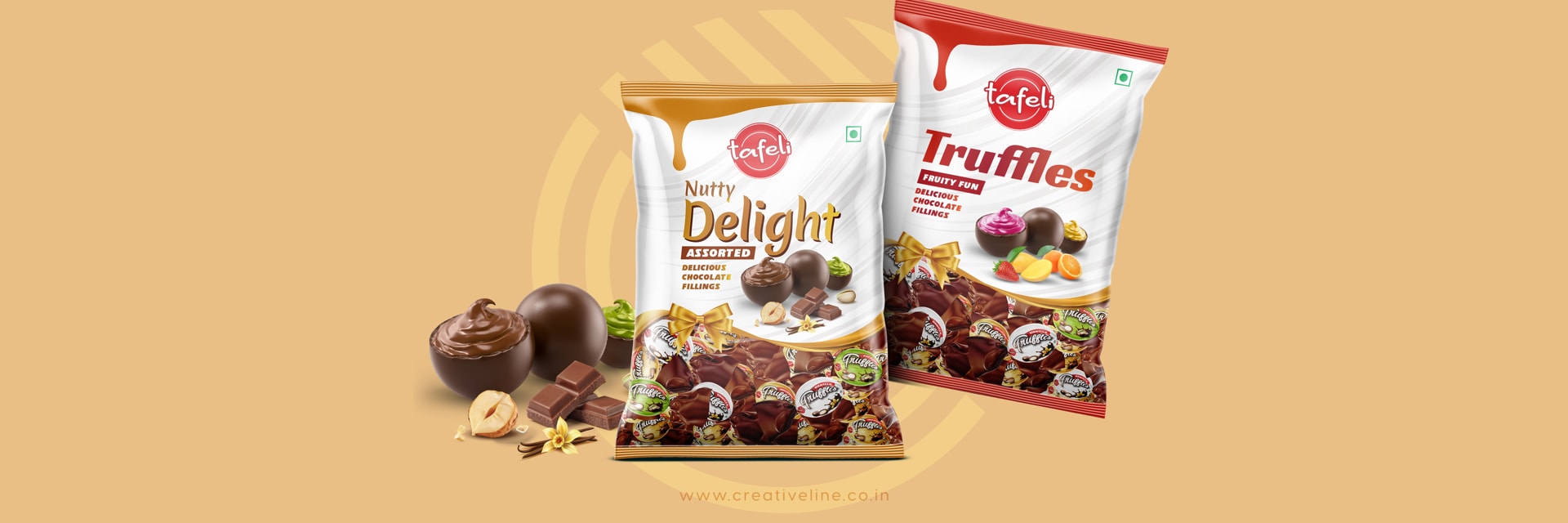 Confectionery chocolate Brand packaging Design Agency Creativeline Gandhinagar ahmedabad