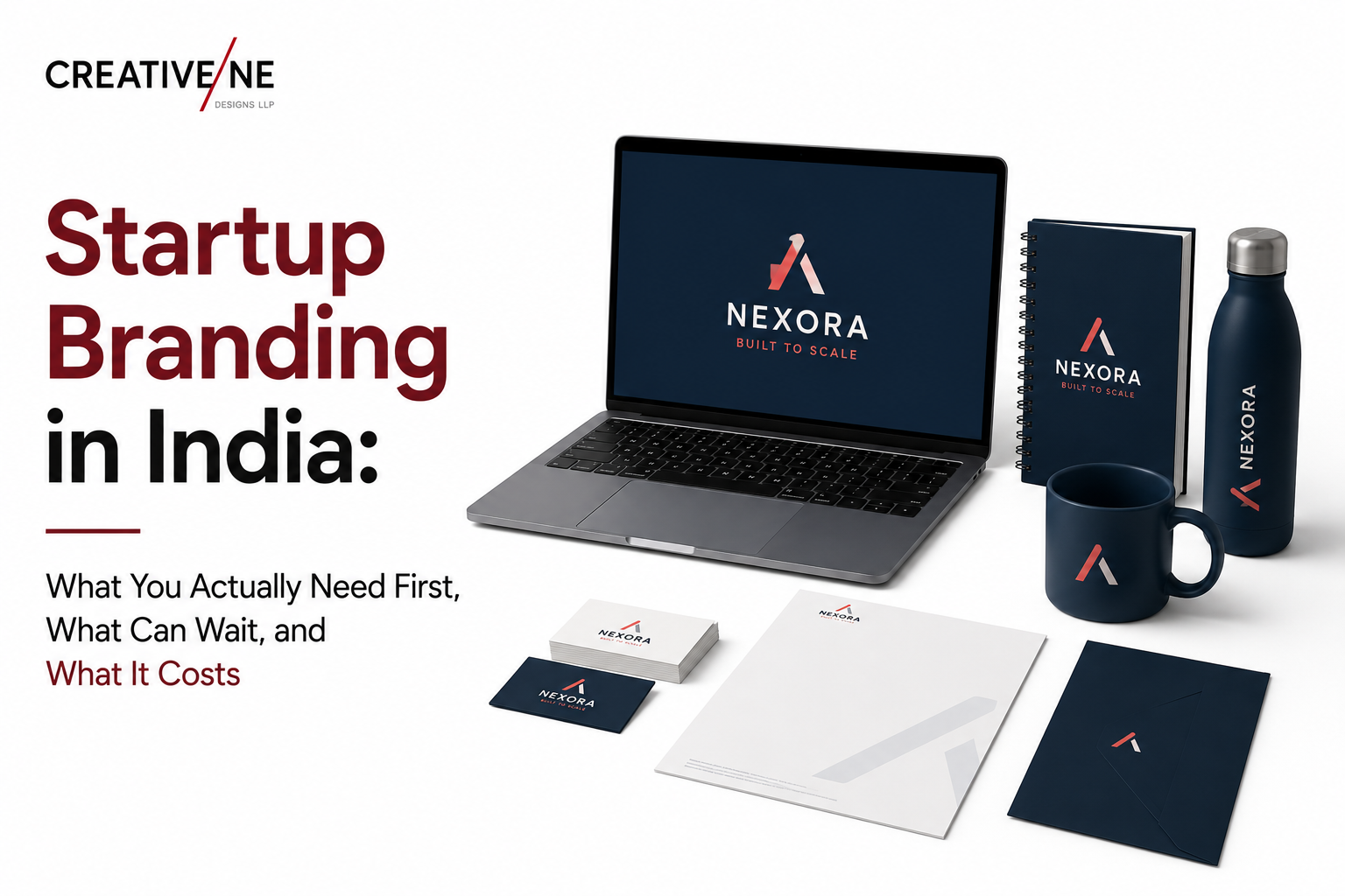 Startup branding design package for Indian new business showing logo brand colours typography and business card design